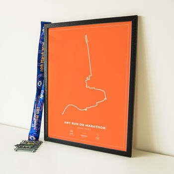 Personalised Minimal Route Map Art For Any Run, 4 of 6