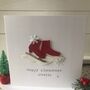 Personalised Ice Skates Christmas Card, thumbnail 3 of 4