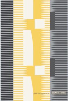 Combed Stripe Tea Towel Yellow / Black, 4 of 4