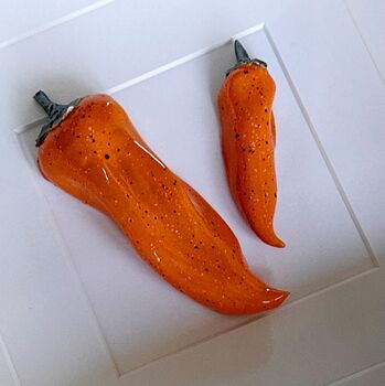 Kitchen Ceramic Wall Art: Orange Peppers, 2 of 3