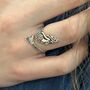 Sterling Silver Adjustable Mermaid Ring, thumbnail 1 of 3