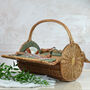 Green Tweed Picnic Hamper For Two, thumbnail 3 of 5