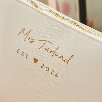 Personalised Large Bridal Cosmetics Bag, 2 of 3