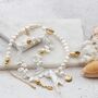 Statement Pearl Necklace With Gold Plated Seashells, thumbnail 4 of 7
