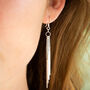 Windchime Waterfall Silver Drop Earrings, thumbnail 1 of 5