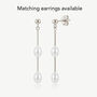 Bridal Lariat Drop Necklace With Pearls In Sterling Silver, thumbnail 10 of 10