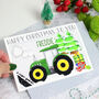 Personalised Green Tractor Christmas Card, thumbnail 1 of 8