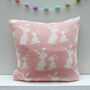 Personalised Knitted Bunny Cushion, thumbnail 1 of 9