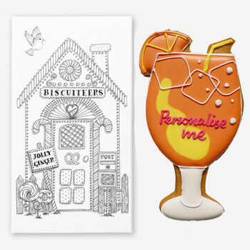 Personalised Aperol Spritz Summer Cocktail Biscuit, 2 of 4