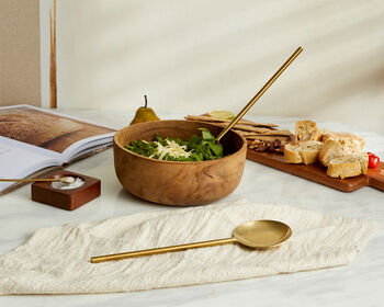 Reine Matte Gold Salad Server Set, 2 of 3