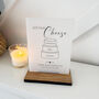 Classic Personalised Wedding Cheese Sign Opaque Acrylic, thumbnail 5 of 5