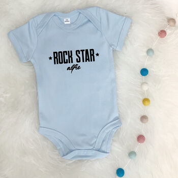 'Rock Star' Personalised Babygrow, 2 of 7