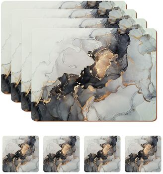 Marble Style Coasters And Placemats Set Of Four, 5 of 5