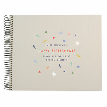 Personalised Retirement Spiral Bound Book, 2 of 12