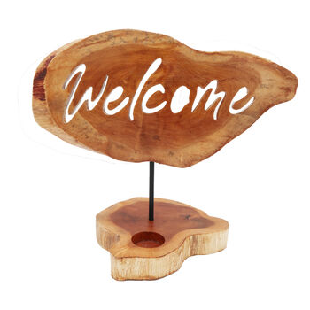 Welcome Home Wooden Tealight Holder Gift For Her, 3 of 3