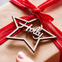 Wooden Star Personalised Gift Tag, thumbnail 1 of 3