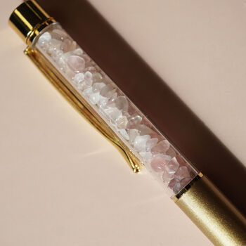 Gold Rose Quartz Crystal Pen, 2 of 6