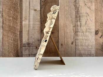 Angel 5x3.5 Inch Oval Photo Frame Distressed Off White Gift, 10 of 10