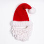 Santa's Hat And Beard Christmas Intermediate Knitting Kit, thumbnail 7 of 12