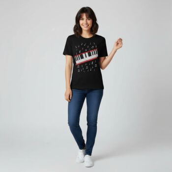 Piano Keyboard T Shirt Or Sweatshirt For Music Lovers – Musical Notes Design Gift, 12 of 12