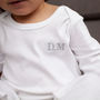 Embroidered Initials Organic Cotton Baby Grow Gift, thumbnail 1 of 3
