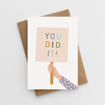 'you Did It!' Well Done Card By Too Wordy | notonthehighstreet.com