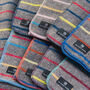 Striped Recycled Wool Dog Blanket, thumbnail 7 of 7