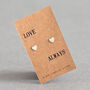 Love Always Sterling Silver Heart Earrings, thumbnail 6 of 12