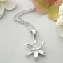Sterling Silver Lily Flower Star Jewellery Set, thumbnail 3 of 5