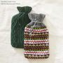 Fair Trade Cable Handknit Wool Hot Water Bottle Cover, thumbnail 7 of 9