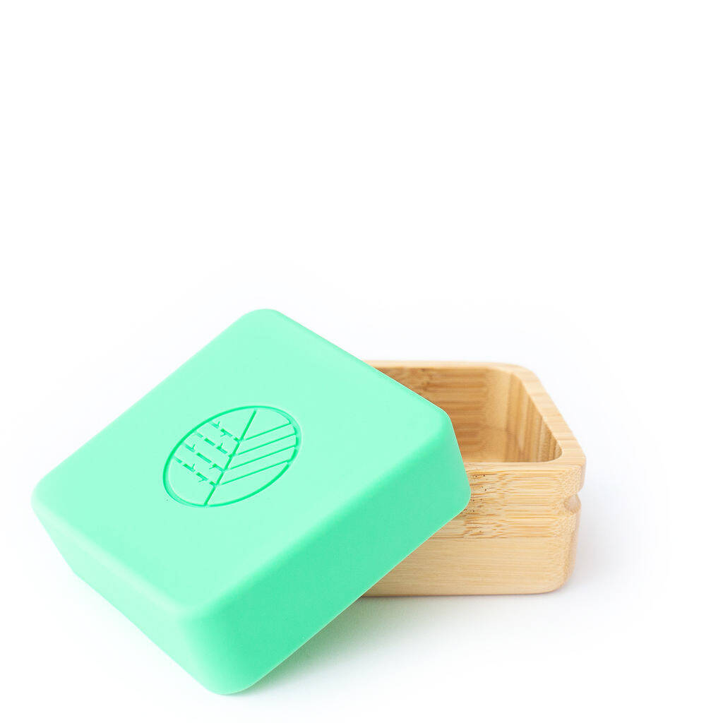 Bamboo Snack Pots Green And Grey By eco rascals