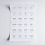 Small Round White Waterproof Personalised Labels, thumbnail 2 of 9