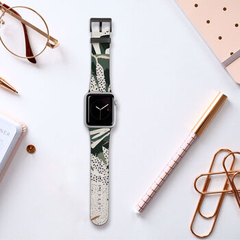 Tropical Abstract Vegan Leather Apple Watch Band, 6 of 6