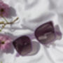 Lilac Full Lens Cat Eye Point Sunglasses, thumbnail 6 of 6