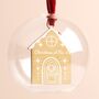 Personalised Gingerbread House Christmas Dome Bauble, thumbnail 2 of 2