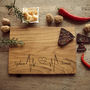 Two Hearts Personalised Oak Serving Cutting Board, thumbnail 1 of 4