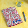 Liberty Fabric Covered Personalised Notebook, thumbnail 2 of 6