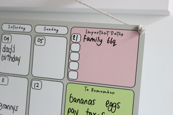 Personalised Monthly Calendar Whiteboard, 3 of 4