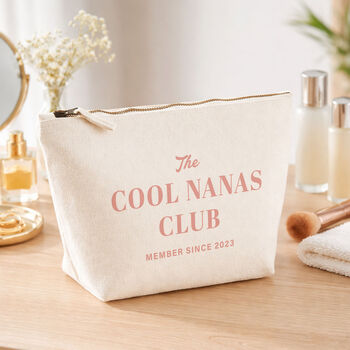 Travel Bag Gift For Mum Mothers Day Gift Idea 100% Cotton Premium Personalised Makeup Bag Gift For Grandma, 7 of 12