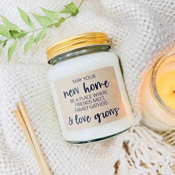 New Home Scented Soy Candle And Dried Flower Gift, 7 of 7
