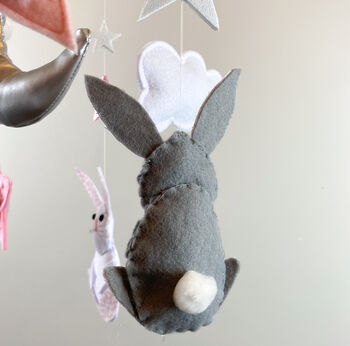 Pink Bunnies Baby Mobile, 6 of 7