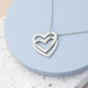 Personalised Entwined Hearts Necklace, 10 of 12