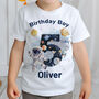 Kids Personalised Astronut Birthday T Shirt, thumbnail 1 of 4