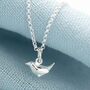 Sterling Silver Wren Bird Necklace, thumbnail 1 of 8