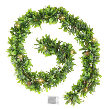 Wild Privet LED Christmas Garland, 2 of 5