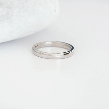 Personalised 9ct White Gold 3mm Wedding Ring Band, 3 of 10