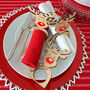 Personalised Christmas Table Reindeer Napkin Rings, thumbnail 2 of 2