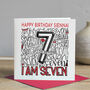 Personalised 7th Birthday Card, thumbnail 3 of 5