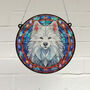 Samoyed Stained Glass Effect Suncatcher, thumbnail 1 of 6