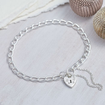 silver charm bracelet sterling charms padlock clip hurleyburley notonthehighstreet animal bracelets